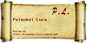 Peleskei Luca névjegykártya